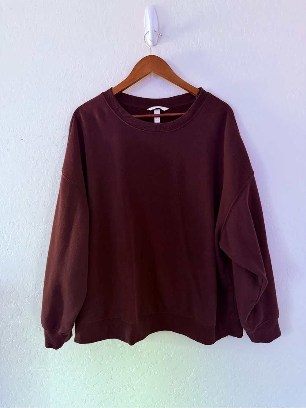 H&M Women’s Oversized Crewneck Sweatshirt XL Dark Muted Purple Pullover